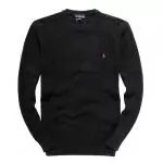 polo pulls hommes manche longue boutique mode reduction affaires noir u